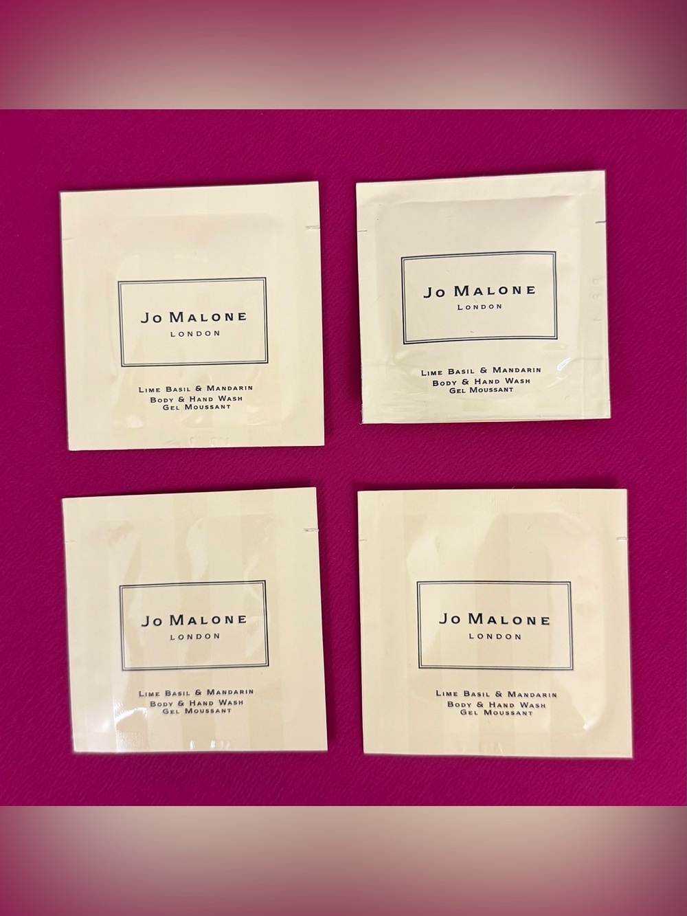 Jo Malone Lime Basil & Mandarin Body & Hand Wash (Set of 4) Purse or Travel Size